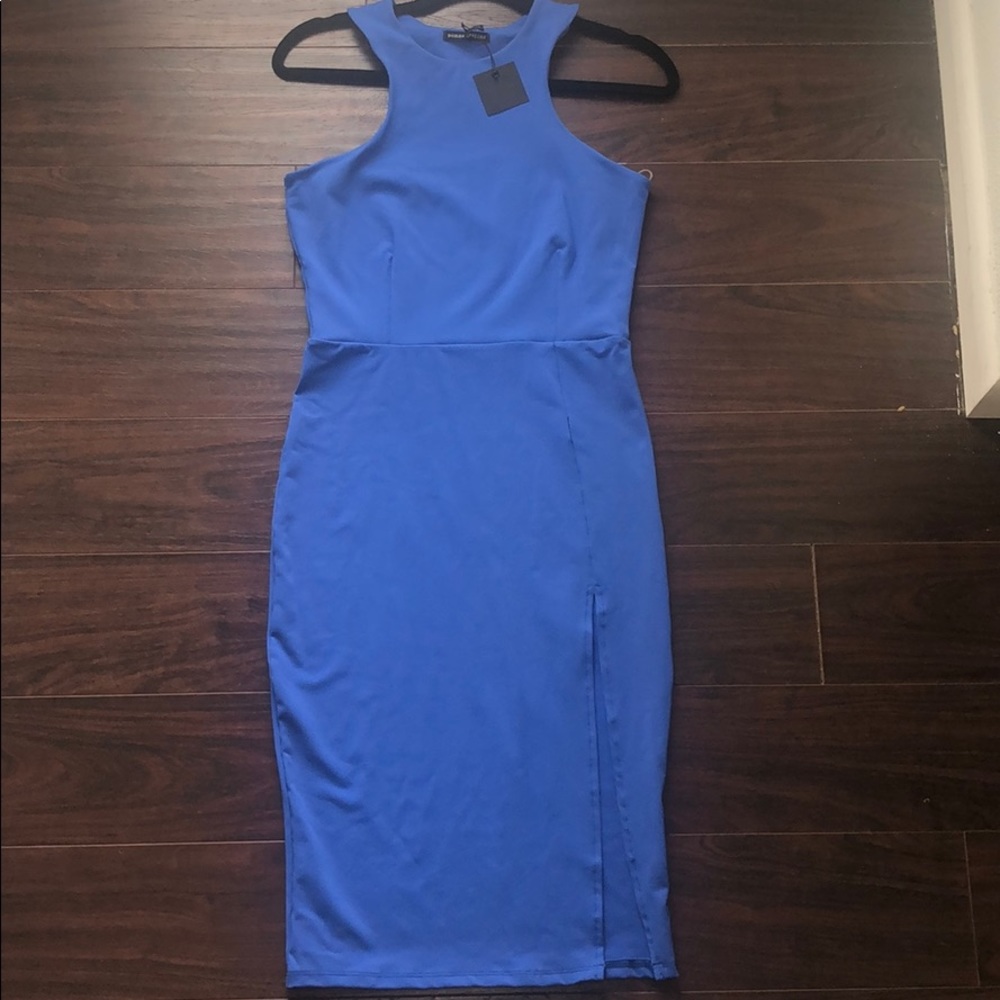 Donna Mizani Mid Length Slit Dress